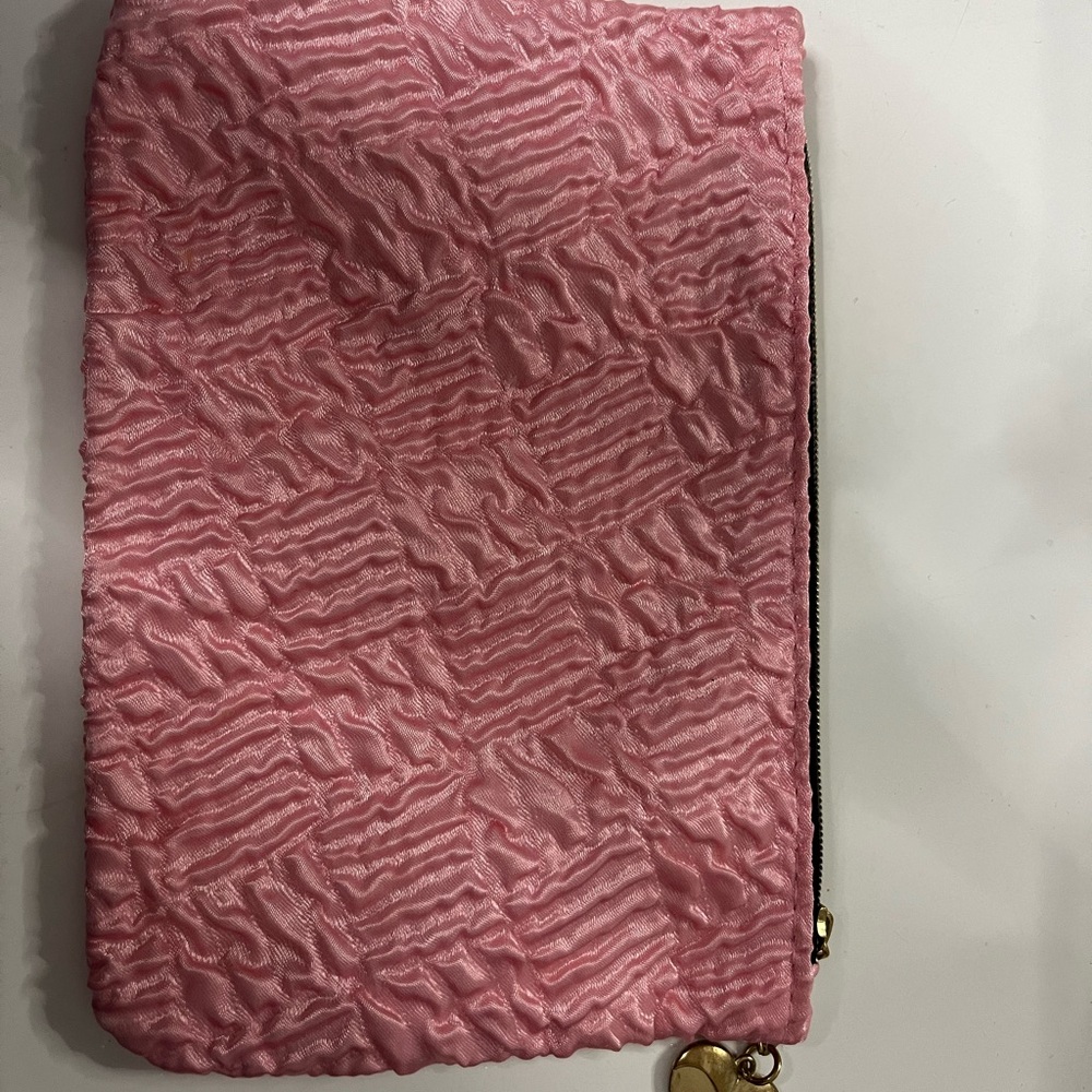 Ipsy Pink Quilted Women's makeup bag